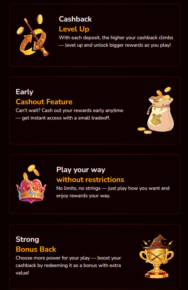 potter slots casino cashaback